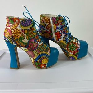 SHIEKH Psychedelic PLATFORM Hippie FESTIVAL BOOTS